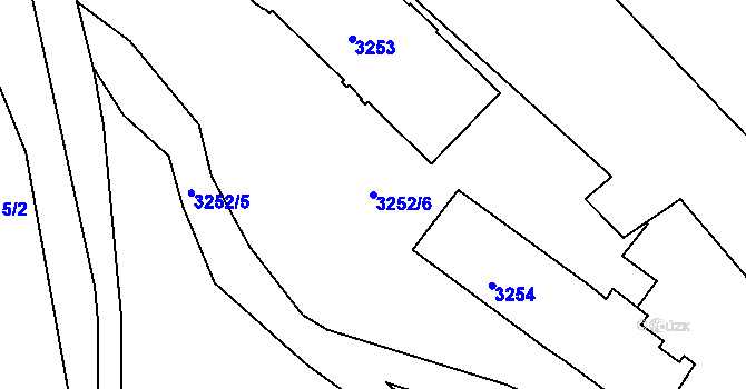 Parcela st. 3252/6 v KÚ Frýdek, Katastrální mapa