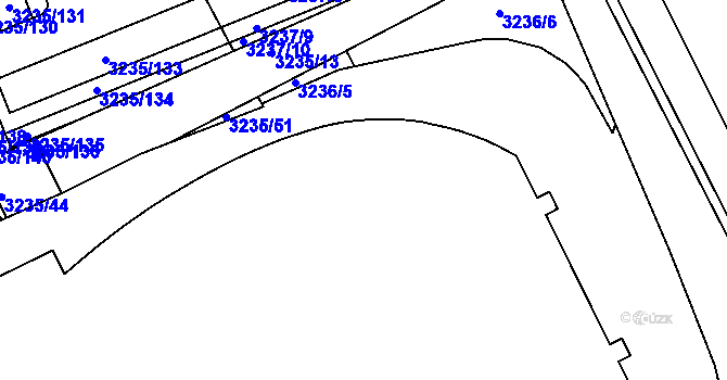 Parcela st. 3236/3 v KÚ Frýdek, Katastrální mapa