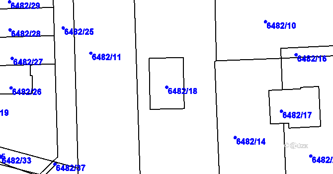 Parcela st. 6482/18 v KÚ Frýdek, Katastrální mapa