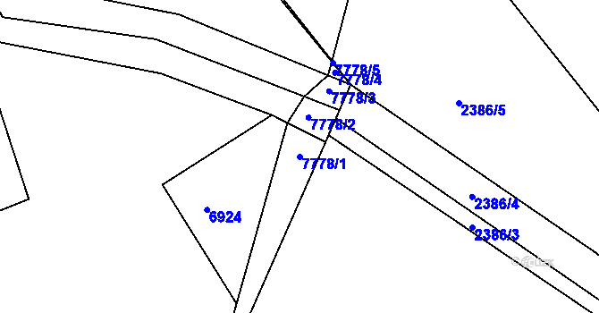 Parcela st. 7778/1 v KÚ Frýdek, Katastrální mapa
