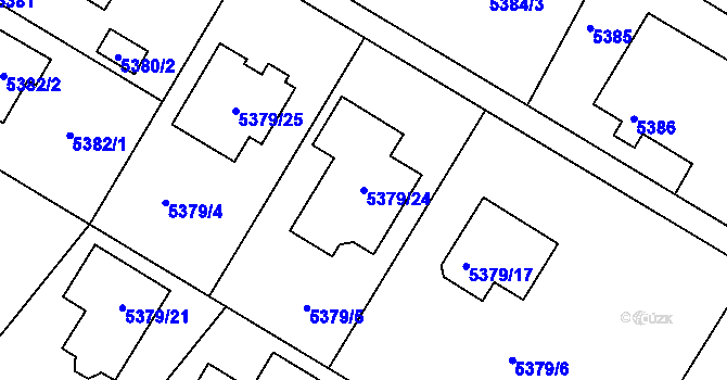 Parcela st. 5379/24 v KÚ Frýdek, Katastrální mapa