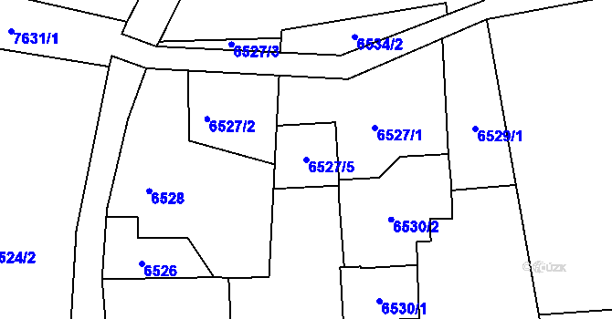 Parcela st. 6527/5 v KÚ Frýdek, Katastrální mapa