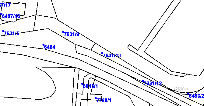 Parcela st. 7631/13 v KÚ Frýdek, Katastrální mapa
