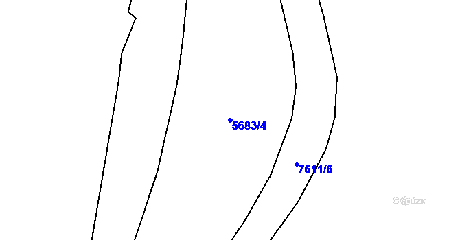Parcela st. 5683/4 v KÚ Frýdek, Katastrální mapa