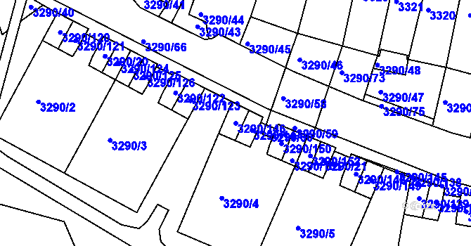 Parcela st. 3290/146 v KÚ Frýdek, Katastrální mapa