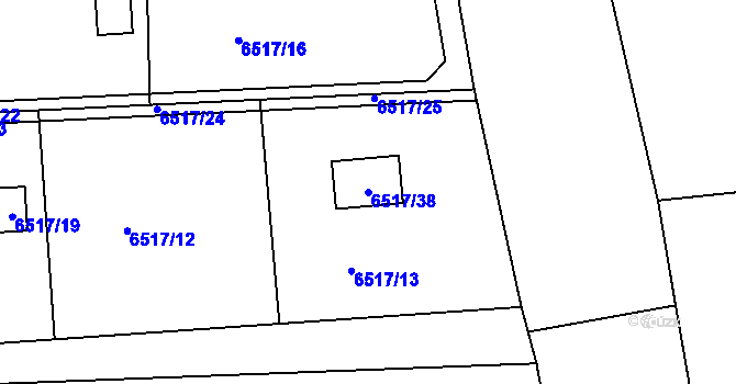 Parcela st. 6517/38 v KÚ Frýdek, Katastrální mapa