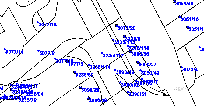 Parcela st. 3235/112 v KÚ Frýdek, Katastrální mapa