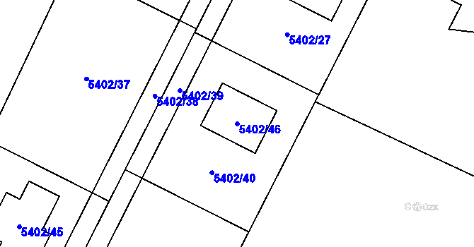 Parcela st. 5402/46 v KÚ Frýdek, Katastrální mapa