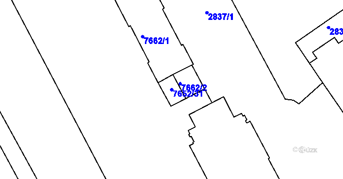 Parcela st. 7652/31 v KÚ Frýdek, Katastrální mapa