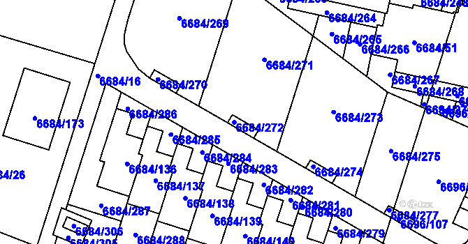 Parcela st. 6684/272 v KÚ Frýdek, Katastrální mapa