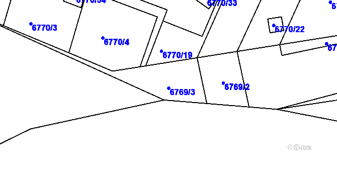 Parcela st. 6769/3 v KÚ Frýdek, Katastrální mapa