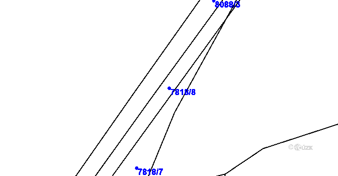 Parcela st. 7818/8 v KÚ Panské Nové Dvory, Katastrální mapa