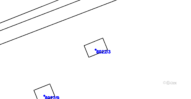 Parcela st. 8022/3 v KÚ Panské Nové Dvory, Katastrální mapa