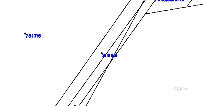 Parcela st. 8088/3 v KÚ Panské Nové Dvory, Katastrální mapa