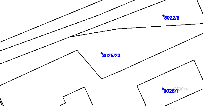 Parcela st. 8025/23 v KÚ Panské Nové Dvory, Katastrální mapa
