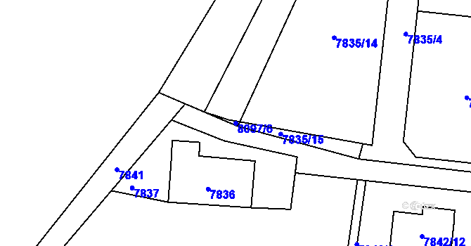 Parcela st. 8097/6 v KÚ Panské Nové Dvory, Katastrální mapa