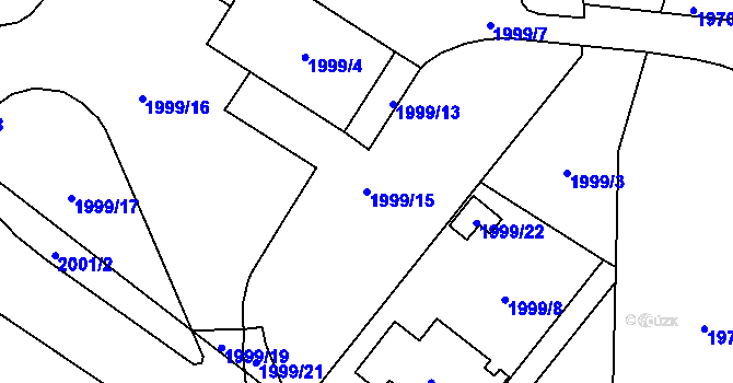 Parcela st. 1999/15 v KÚ Frýdlant, Katastrální mapa