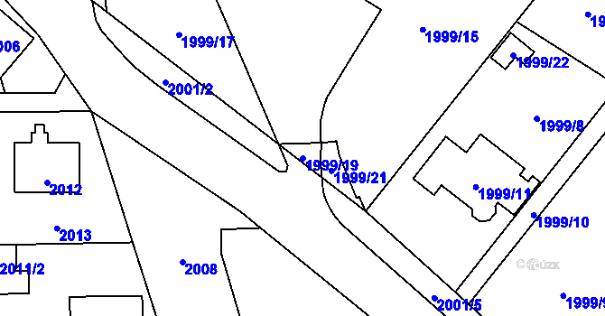 Parcela st. 1999/19 v KÚ Frýdlant, Katastrální mapa