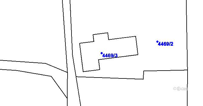 Parcela st. 4469/3 v KÚ Frýdlant, Katastrální mapa