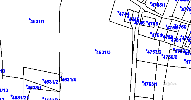 Parcela st. 4631/3 v KÚ Frýdlant, Katastrální mapa