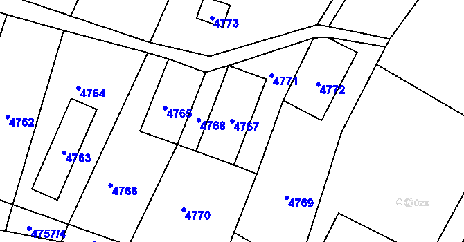 Parcela st. 4767 v KÚ Frýdlant, Katastrální mapa
