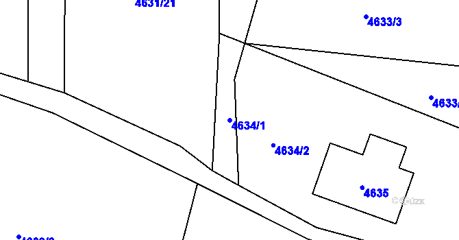 Parcela st. 4634/1 v KÚ Frýdlant, Katastrální mapa