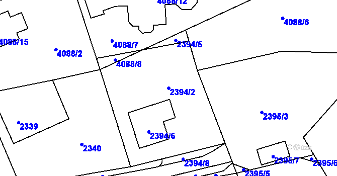 Parcela st. 2394/2 v KÚ Frýdlant, Katastrální mapa