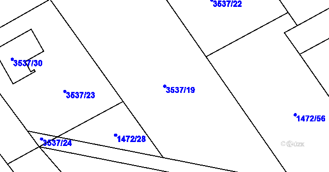 Parcela st. 3537/19 v KÚ Frýdlant, Katastrální mapa