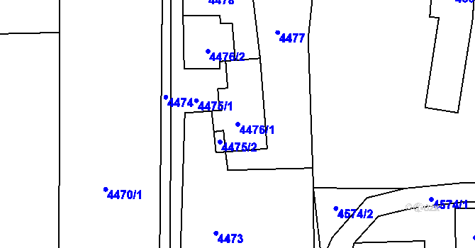Parcela st. 4476/1 v KÚ Frýdlant, Katastrální mapa