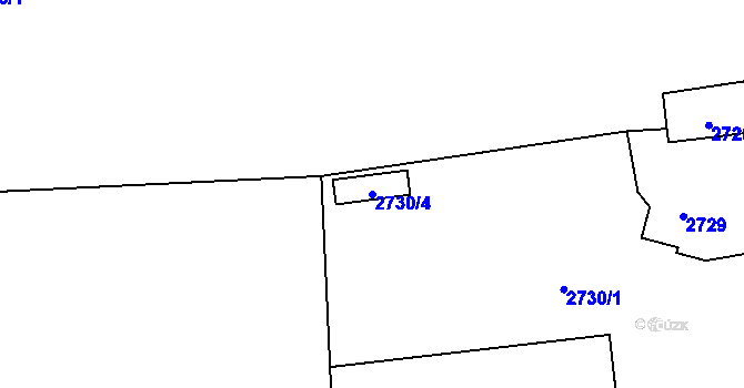 Parcela st. 2730/4 v KÚ Frýdlant, Katastrální mapa