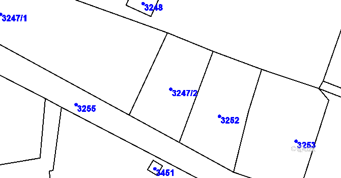 Parcela st. 3247/2 v KÚ Frýdlant, Katastrální mapa