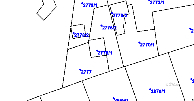 Parcela st. 2776/1 v KÚ Frýdlant nad Ostravicí, Katastrální mapa