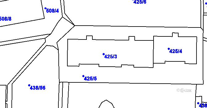 Parcela st. 425/3 v KÚ Frýdlant nad Ostravicí, Katastrální mapa