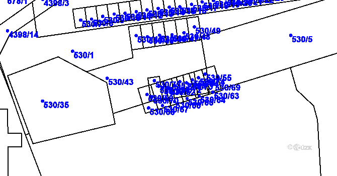 Parcela st. 530/52 v KÚ Frýdlant nad Ostravicí, Katastrální mapa