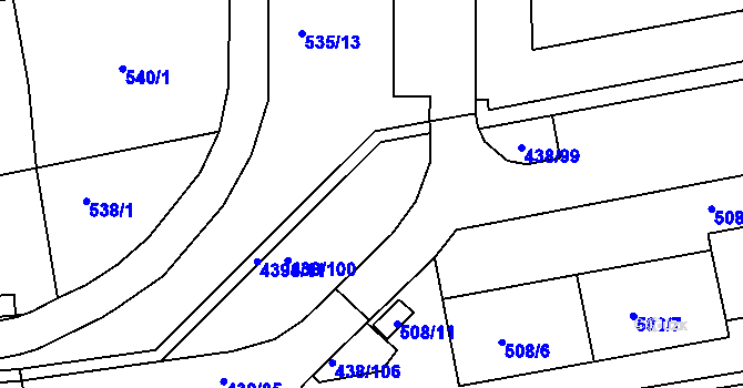 Parcela st. 541 v KÚ Frýdlant nad Ostravicí, Katastrální mapa