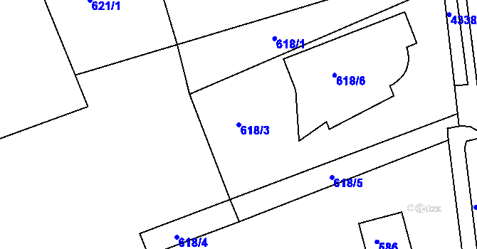 Parcela st. 618/3 v KÚ Frýdlant nad Ostravicí, Katastrální mapa