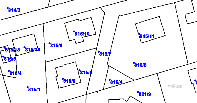 Parcela st. 815/7 v KÚ Frýdlant nad Ostravicí, Katastrální mapa