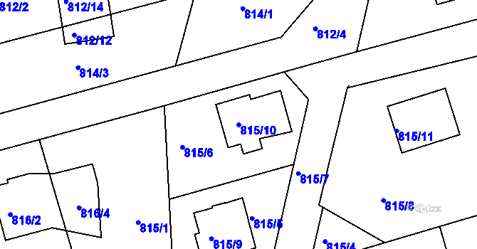 Parcela st. 815/10 v KÚ Frýdlant nad Ostravicí, Katastrální mapa