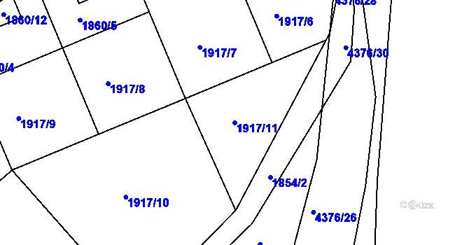 Parcela st. 1917/11 v KÚ Frýdlant nad Ostravicí, Katastrální mapa
