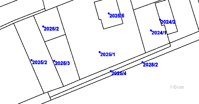 Parcela st. 2025/1 v KÚ Frýdlant nad Ostravicí, Katastrální mapa