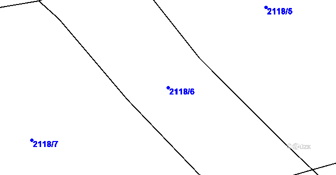 Parcela st. 2118/6 v KÚ Frýdlant nad Ostravicí, Katastrální mapa