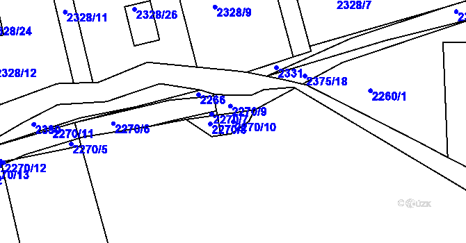 Parcela st. 2270/10 v KÚ Frýdlant nad Ostravicí, Katastrální mapa