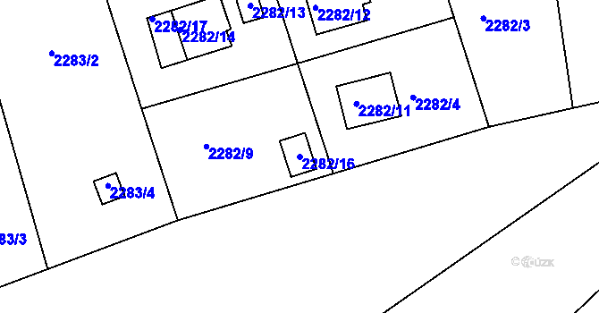 Parcela st. 2282/16 v KÚ Frýdlant nad Ostravicí, Katastrální mapa