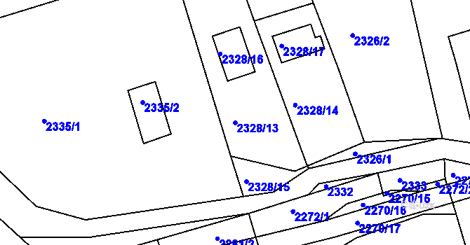 Parcela st. 2328/13 v KÚ Frýdlant nad Ostravicí, Katastrální mapa