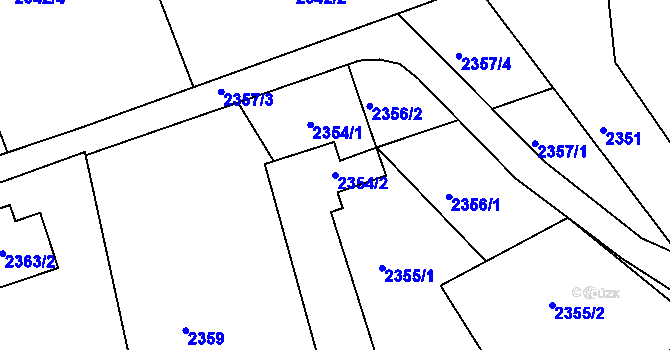 Parcela st. 2354/2 v KÚ Frýdlant nad Ostravicí, Katastrální mapa