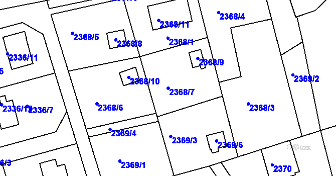 Parcela st. 2368/7 v KÚ Frýdlant nad Ostravicí, Katastrální mapa