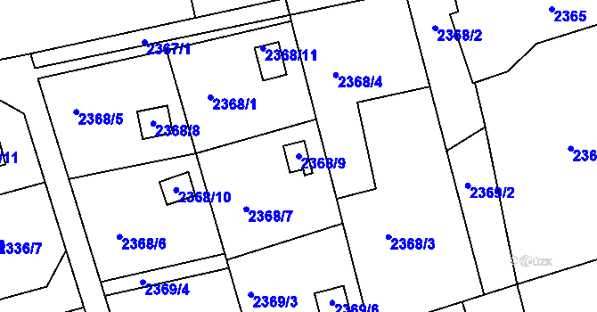 Parcela st. 2368/9 v KÚ Frýdlant nad Ostravicí, Katastrální mapa