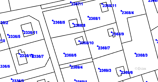 Parcela st. 2368/10 v KÚ Frýdlant nad Ostravicí, Katastrální mapa