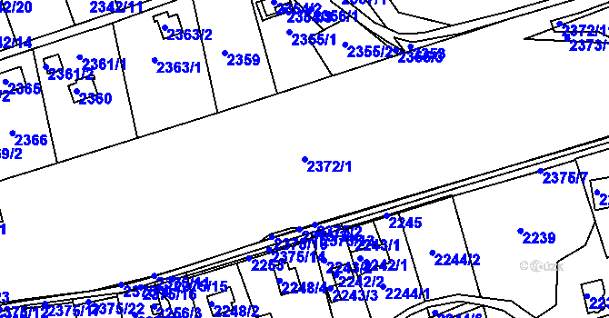Parcela st. 2372/1 v KÚ Frýdlant nad Ostravicí, Katastrální mapa