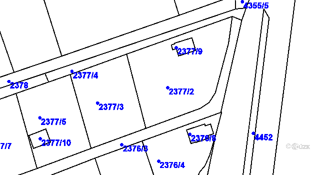 Parcela st. 2377/2 v KÚ Frýdlant nad Ostravicí, Katastrální mapa